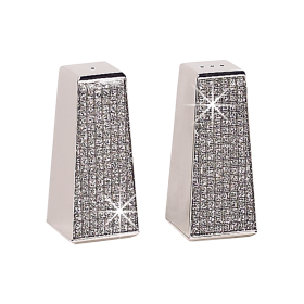 Glitter Galore Salt & Pepper Shakers, Nickel Plated