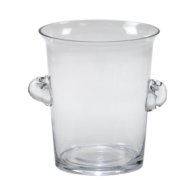 Clear Glass Ice Bucket 8.5"