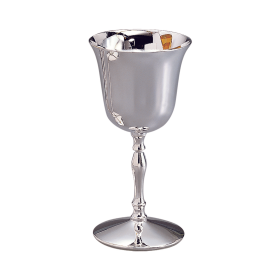 Water Goblet, Nickel Plated 10 Oz Cap 7.25" H