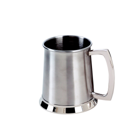 Satin Tankard, Stainless Steel 20 Oz Cap 4.5"