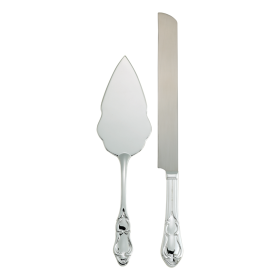 Cake Knife/Server Set, Nickel Plated, 14.25" Knife