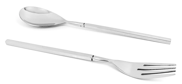 Vibhsa Stainless Steel Salad Fork and Dessert Spoon Set of 12