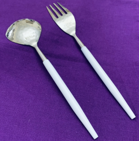 Vibhsa Stainless Steel Salad Fork and Soup Spoon set