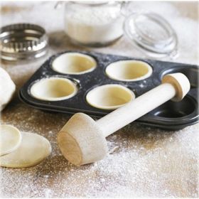 1pc Kitchen Gadgets Wood Egg Tart Pusher