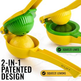 Metal 2-In-1 Lemon Lime Squeezer - Hand Juicer Lemon Squeezer