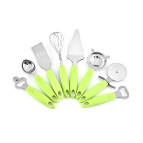 Kitchen Utensils 8 pieces Stainless Steel with Silicone Handle