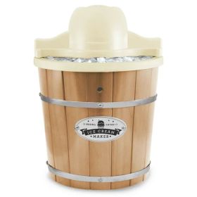 4Qt. Old Fashioned Pine Bucket Electric Ice Cream Maker