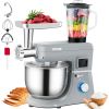 660W Tilt-Head Multifunctional Electric Mixer with 6 Speeds LCD Screen Timing