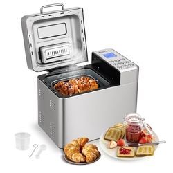 2 LB Stainless Steel Automatic Programmable Bread Machine