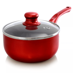 Better Chef 1.5Qt Ceramic-Coated Saucepan with Glass Lid