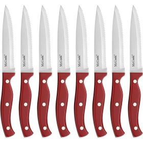 8pcs Steak Knives,McCook MC56 Serrated Steak Knife Set