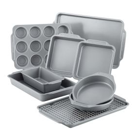 Farberware 10-Piece Nonstick Bakeware Set with Cooling Rack