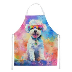 Bichon Frise Hippie Dawg Multicolor Apron