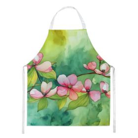 Virginia American Dogwood in Watercolor Apron