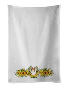 NEW Sheltie in Sunflowers Kitchen Towel Set of 2