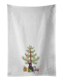 NEW Peruvian Hairless Dog Christmas Tree Kitchen Towel Set of 2