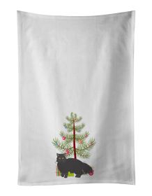 NEW Black Persian Traditional Cat Christmas Kitchen Towel Set of 2 Hand