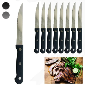 8 Set Stainless Steel Steak Knives Serrated 8.5" Knife