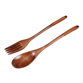 Uxcell Kitchenware Cutlery Non-slip Handle Spoon Fork Set