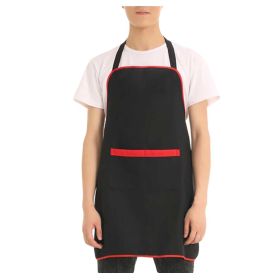 [Black] Durable Aprons Cafe Aprons Sleeveless Working Apron