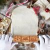 1pc Embossing Rolling Pin Christmas Pattern