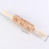 1pc Embossing Rolling Pin Christmas Pattern