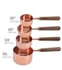 Rose Gold Measuring Cups and Spoons Set, Copper Pink Stainless Steel