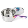 Iridescent Stainless Steel 20-Piece Cookware Set, with Kitchen Utensils