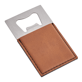 Leatherette Opener (Color: Caramel, size: 3.5"x2")