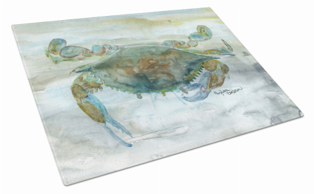 Watercolor Glass Cutting Board Large (Color: Crab a leg, size: 12 x 15)