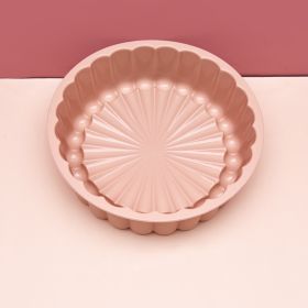 Silicone Round Pan Charlotte Cakes Baking Pan (Color: Pink)