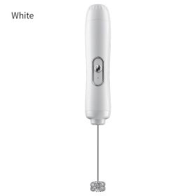 Handheld Electric Milk Frother (Color: White)