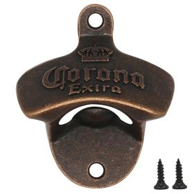 Zinc Alloy Bottle Opener Wall Mounted Vintage Retro (Color: B, Ships From: China)