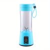 1pc Portable 6 Blades In 3D Juicer Cup, USB Rechargeable