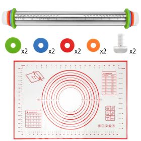 Dough Rolling Pin (Color: Red)