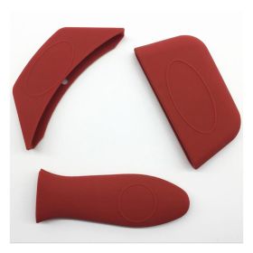 Silicone Pot Handle Holder 3 pieces (Color: Red)