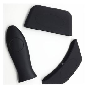 Silicone Pot Handle Holder 3 pieces (Color: Black)