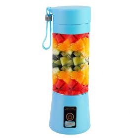 Portable Juicer Blender USB Rechargeable Juicer Cup (Color: Blue)