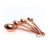 Kitchen Accessories 4Pcs/Set Measuring Cups Spoons Stainless Steel Plated Copper