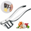 Home Stainless Steel Small Garlic Press Crusher Mincer Chopper Peeler