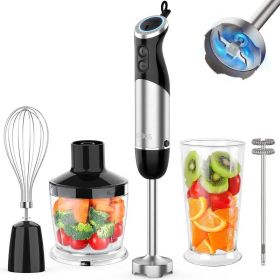 KOIOS Immersion Blender Handheld (Color: Silver Black)