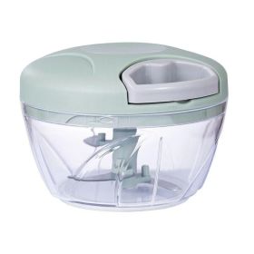 500 ML Manual Meat Mincer Garlic Chopper (Color: Green)