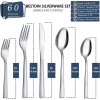 Bestdin Silverware Set for 12, 60 Pieces Stainless Steel Flatware Set