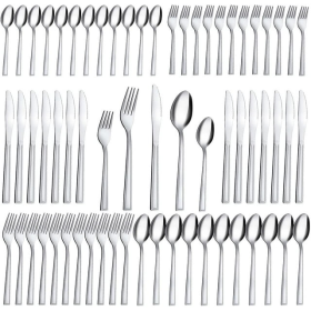 Bestdin Silverware Set for 12, 60 Pieces Stainless Steel Flatware Set (Brand: Bestdin)