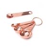 Kitchen Accessories 4Pcs/Set Measuring Cups Spoons Stainless Steel Plated Copper