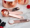 Kitchen Accessories 4Pcs/Set Measuring Cups Spoons Stainless Steel Plated Copper