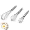 1pc Stainless Steel Whisk 8in/10in/12in